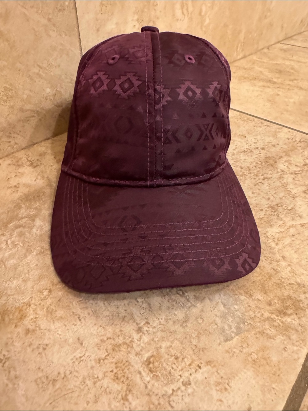 C.C Maroon Aztec Baseball Cap